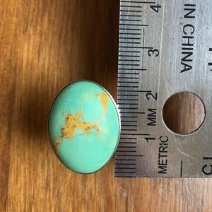 Turquoise silver ring approx size 6